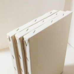 CM.50X60 - Set 3 Telai telati Artecreo misto cotone 300 gr/mq, spillatura sul bordo, spessore normale, made in Italy