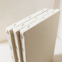 CM.80X80 - Set 3 Telai telati Artecreo misto cotone 300 gr/mq, spillatura sul bordo, spessore normale, made in Italy
