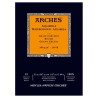 Arches Aquarelle Bianco Naturale, blocco collato 1 lato, 12 fogli, cm 21x29,7, grana torchon, 300gr/mq