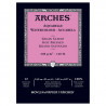 Arches Aquarelle Bianco Naturale, blocco collato 1 lato, 12 fogli, cm 14,8x21, grana satinata, 300gr/mq