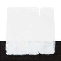 018 - Maimeri Restauro Bianco di Titanio, dettaglio su nero e su bianco