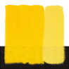 081 - Maimeri Restauro Giallo di Cadmio chiaro, dettaglio su nero e su bianco