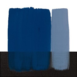 390 - Maimeri Restauro Blu Oltremare, dettaglio su nero e su bianco