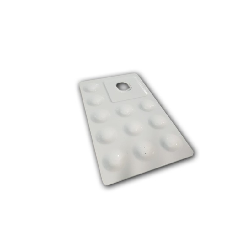 Tavolozza in alluminio smaltato per acquerelli cm.15x26,5