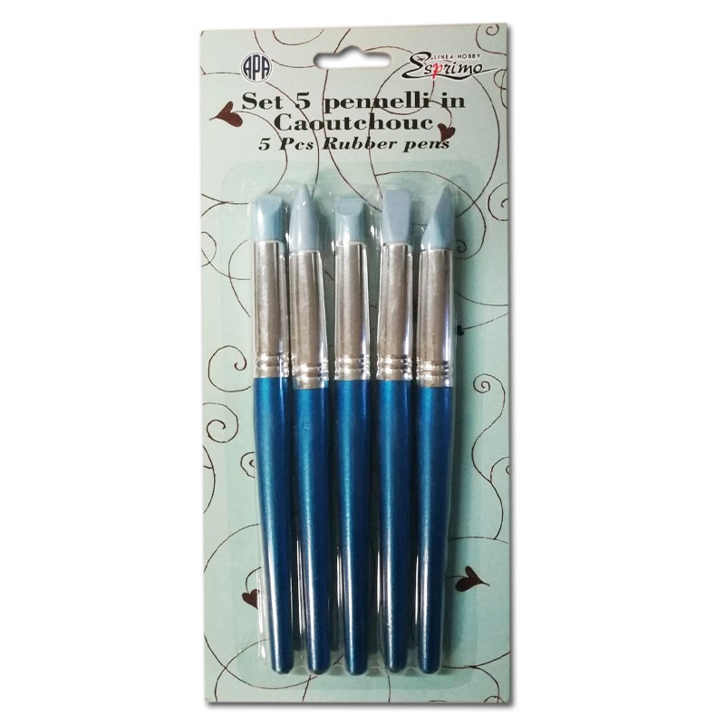 Set 5 Pennelli in gomma APA