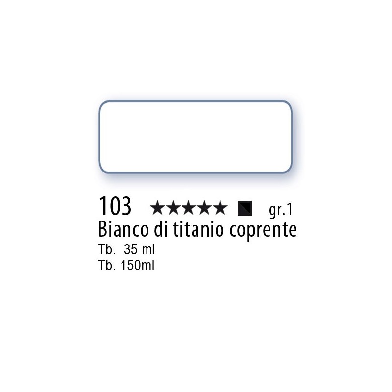 103 - Schmincke Olio Mussini bianco di titanio coprente