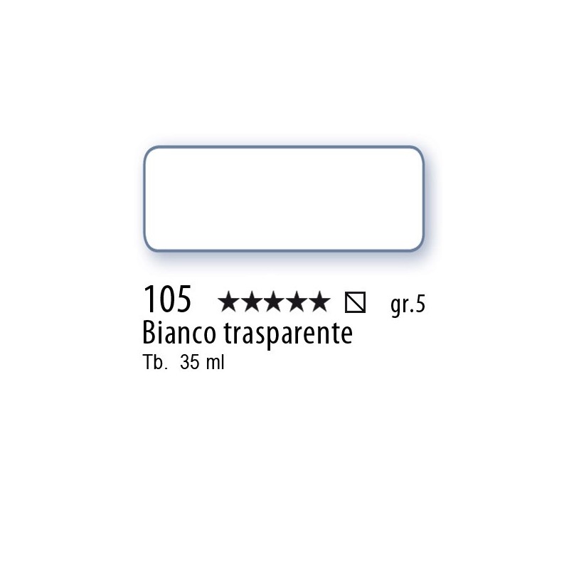 105 - Schmincke Olio Mussini bianco trasparente