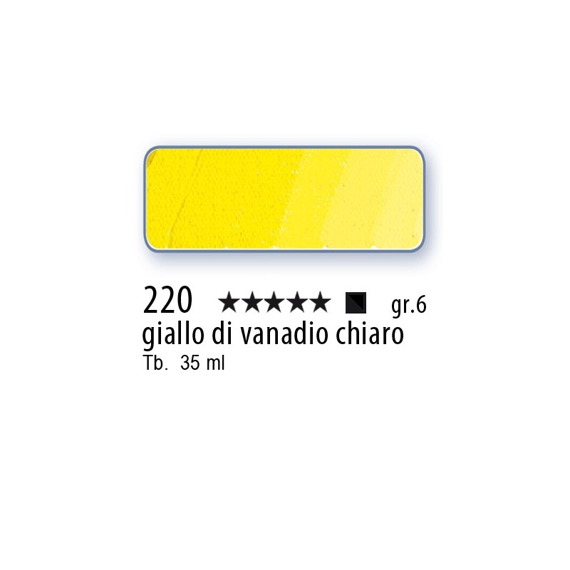 220 - Schmincke Olio Mussini giallo di vanadio chiaro