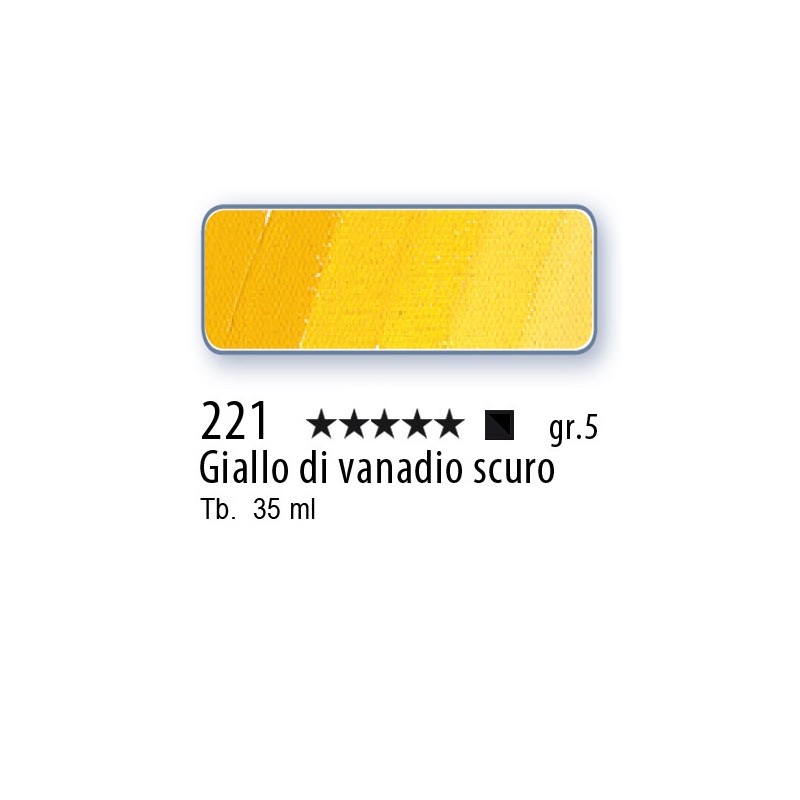 221 - Schmincke Olio Mussini giallo di vanadio scuro