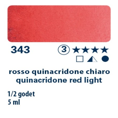 343 - Schmincke acquerello Horadam rosso quinacridone chiaro