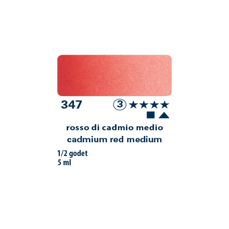347 - Schmincke acquerello Horadam rosso di cadmio medio