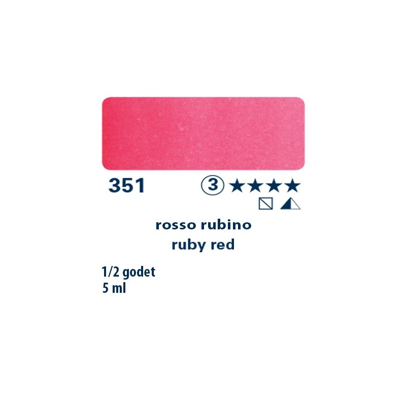 351 - Schmincke acquerello Horadam rosso rubino