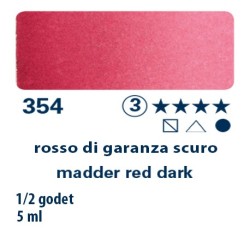 354 - Schmincke acquerello Horadam rosso di garanza scuro