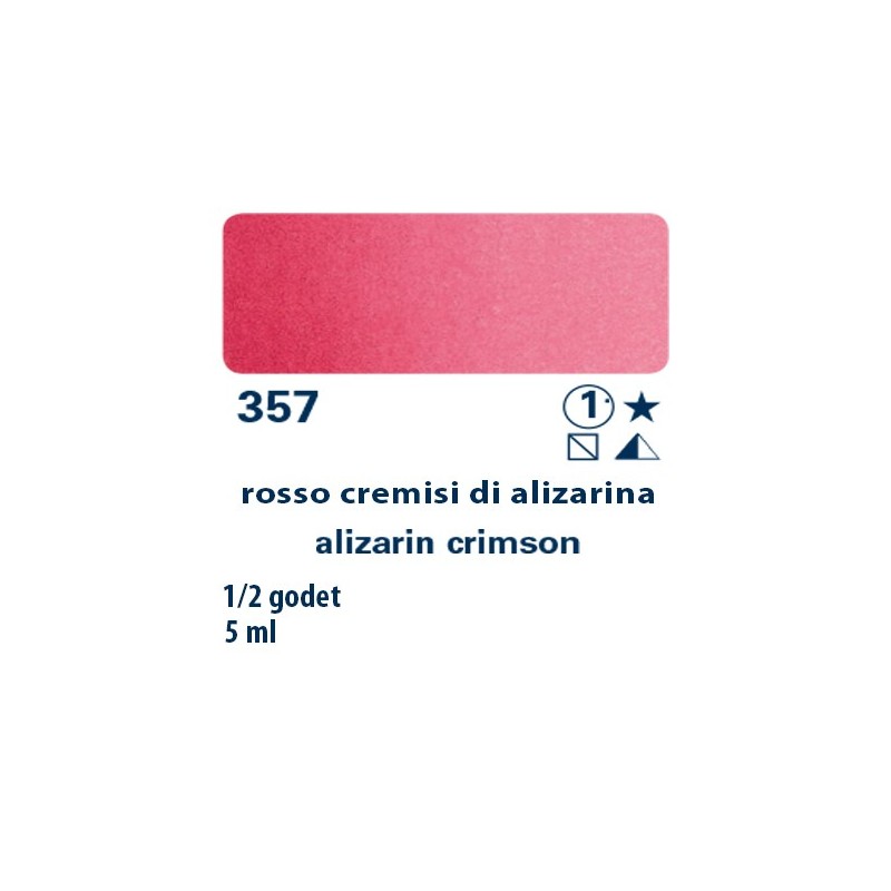 357 - Schmincke acquerello Horadam rosso cremisi di alizarina