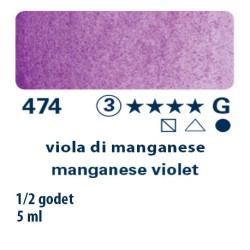 474 - Schmincke acquerello Horadam viola di manganese