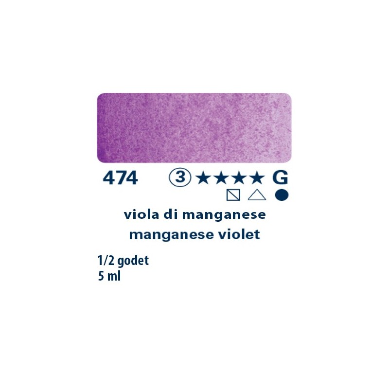 474 - Schmincke acquerello Horadam viola di manganese