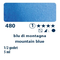 480 - Schmincke acquerello Horadam blu di montagna
