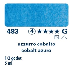 483 - Schmincke acquerello Horadam azzurro cobalto