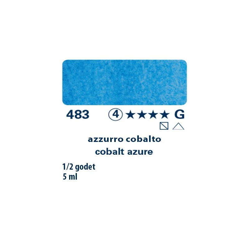 483 - Schmincke acquerello Horadam azzurro cobalto