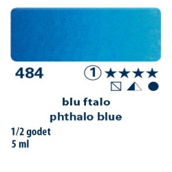 484 - Schmincke acquerello Horadam blu ftalo