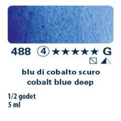 488 - Schmincke acquerello Horadam blu di cobalto scuro
