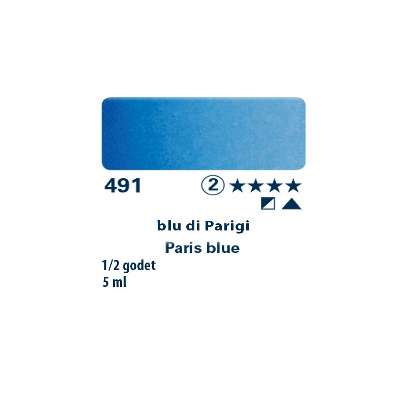 491 - Schmincke acquerello Horadam blu di Parigi