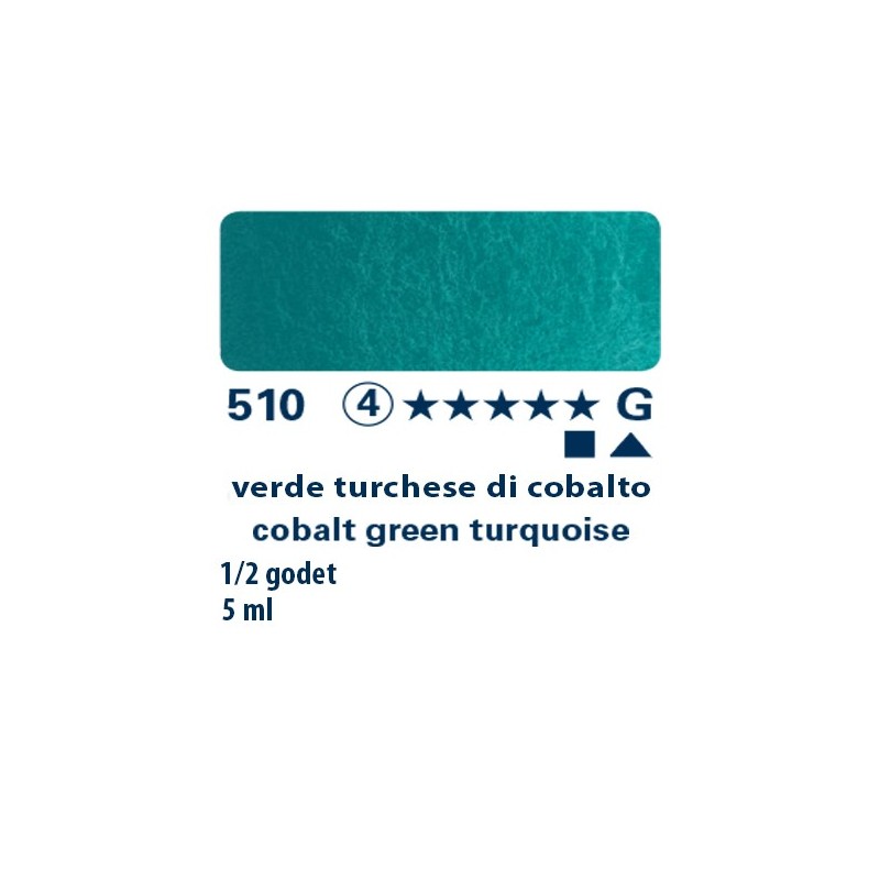 510 - Schmincke acquerello Horadam verde turchese di cobalto