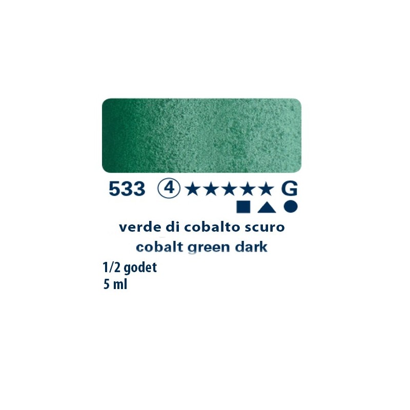 533 - Schmincke acquerello Horadam verde di cobalto scuro