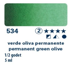 534 - Schmincke acquerello Horadam verde oliva permanente