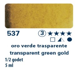 537 - Schmincke acquerello Horadam oro verde trasparente