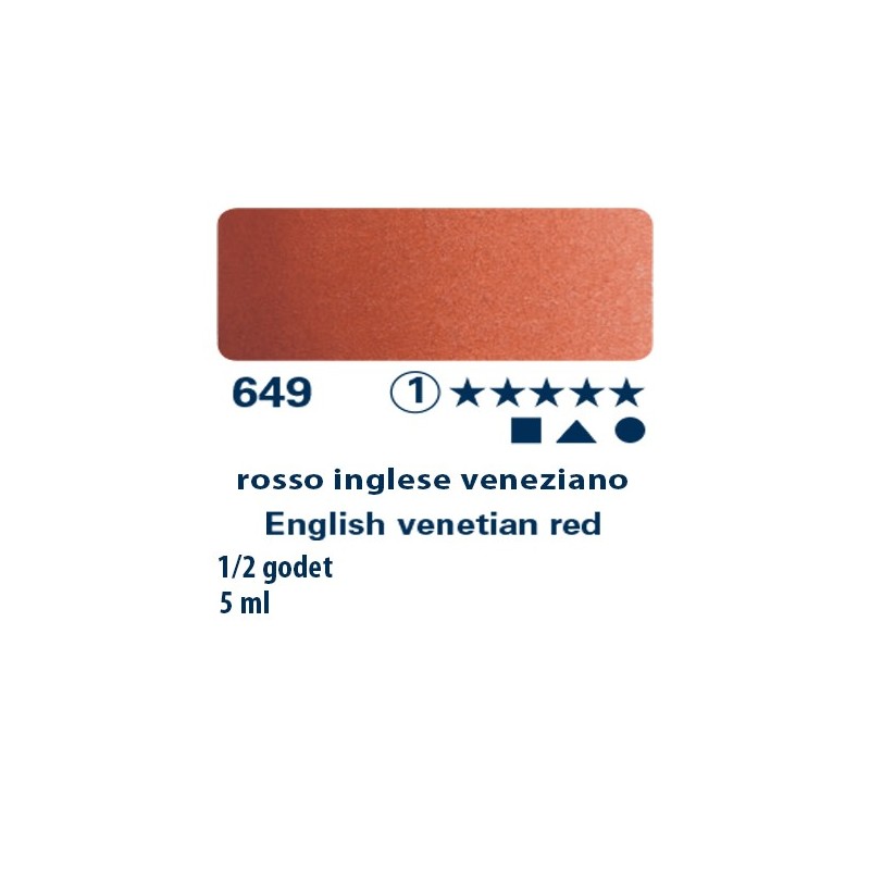 649 - Schmincke acquerello Horadam rosso inglese veneziano