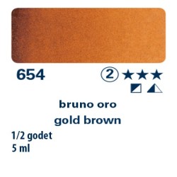 654 - Schmincke acquerello Horadam bruno oro
