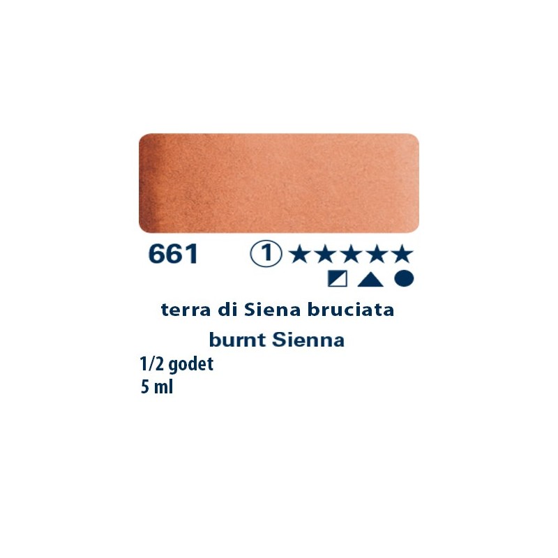 661 - Schmincke acquerello Horadam terra di Siena bruciata