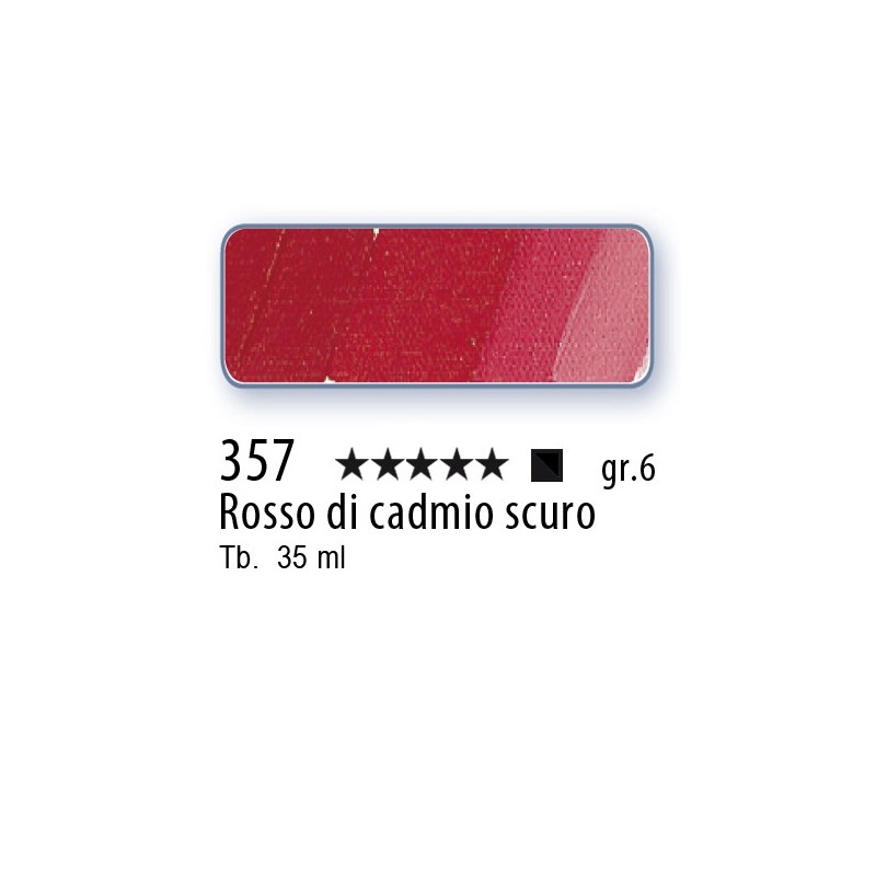 357 - Schmincke Olio Mussini rosso di cadmio scuro