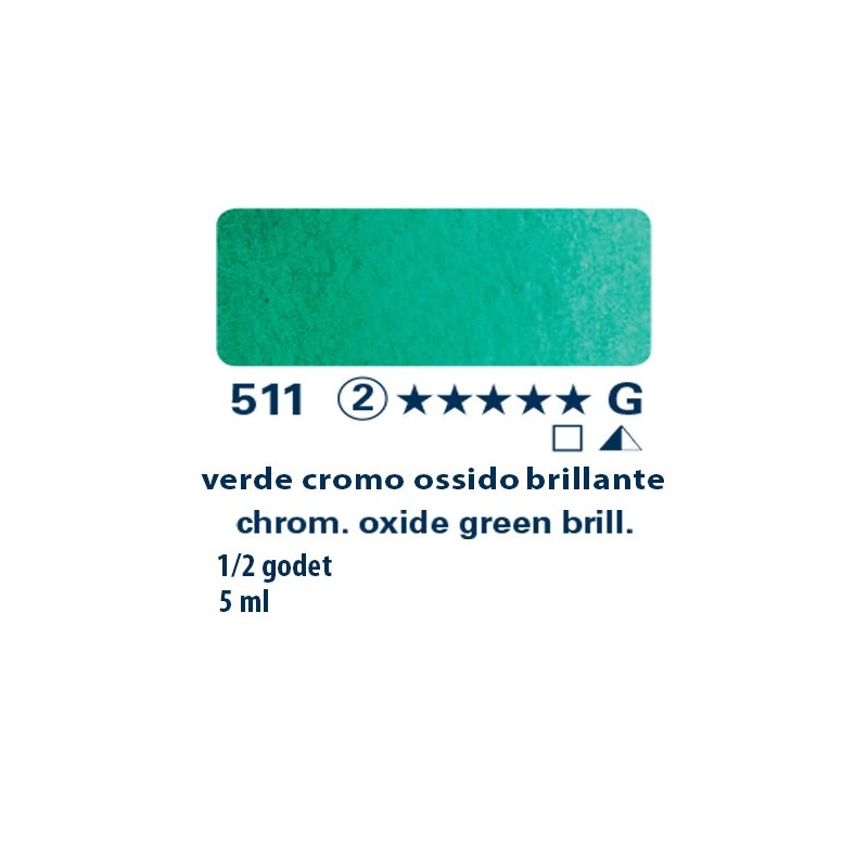 511 - Schmincke acquerello Horadam verde di cromo ossido brill.