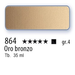 864 - Schmincke Olio Mussini oro bronzo