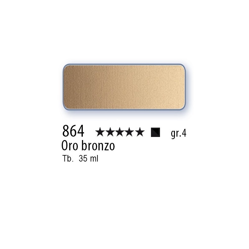 864 - Schmincke Olio Mussini oro bronzo