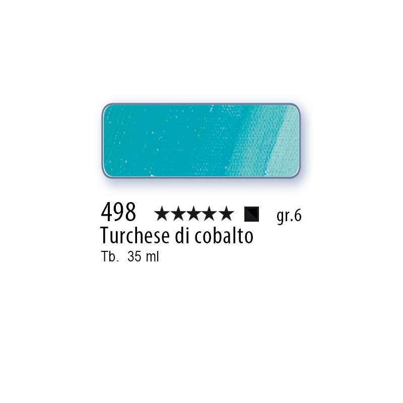498 - Schmincke Olio Mussini turchese di cobalto
