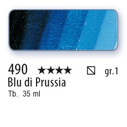 490 - Schmincke Olio Mussini blu di Prussia