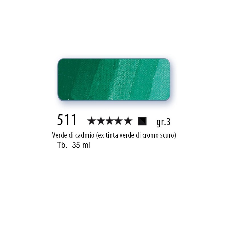 511 - Mussini verde di cadmio (ex tinta verde di cromo scuro)