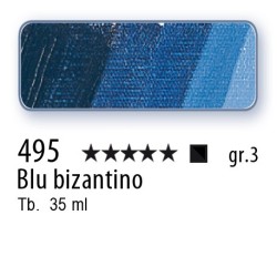 495 - Schmincke Olio Mussini blu bizantino