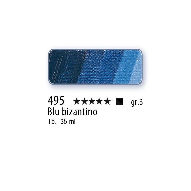 495 - Schmincke Olio Mussini blu bizantino