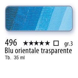 496 - Schmincke Olio Mussini blu orientale trasparente