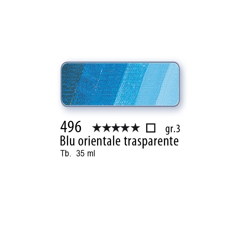 496 - Schmincke Olio Mussini blu orientale trasparente
