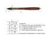 Da Vinci Serie n.499, pennello tradizionale per dilavare, dettaglio misure