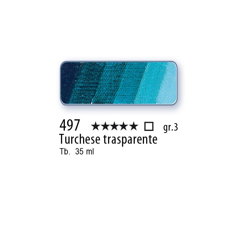 497 - Schmincke Olio Mussini turchese trasparente
