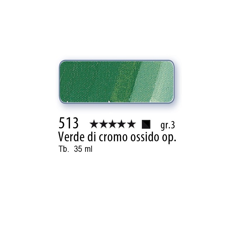 513 - Schmincke Olio Mussini verde di cromo ossido opaco