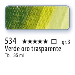 534 - Schmincke Olio Mussini verde oro trasparente