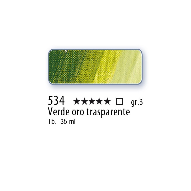 534 - Schmincke Olio Mussini verde oro trasparente