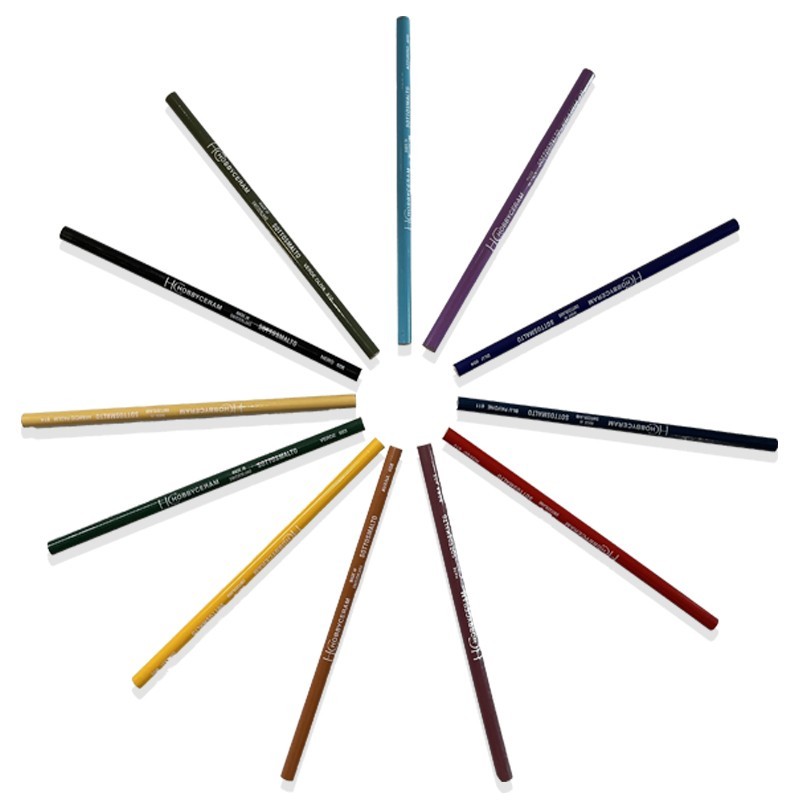 614 - Matita Sottocristallina Hobbyceram Arancio paglia